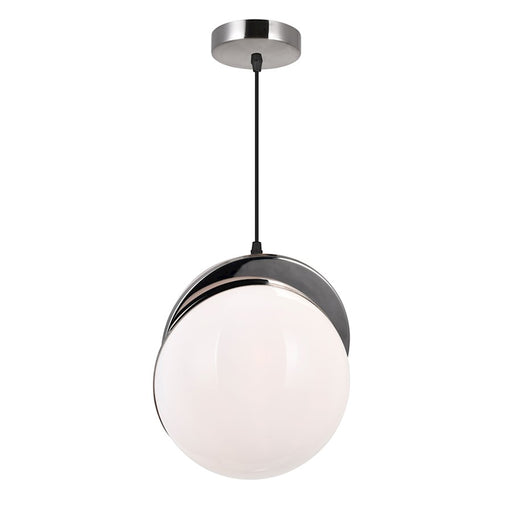 CWI Lighting Gemini 1 Light Pendant, Polished Nickel