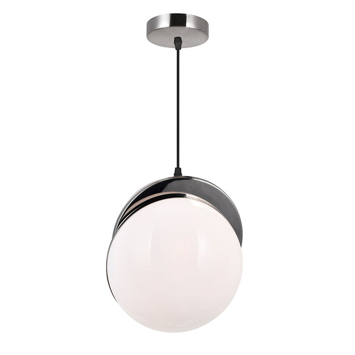 CWI Lighting Gemini 1 Light Pendant, Polished Nickel
