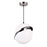 CWI Lighting Gemini 1 Light Pendant, Polished Nickel