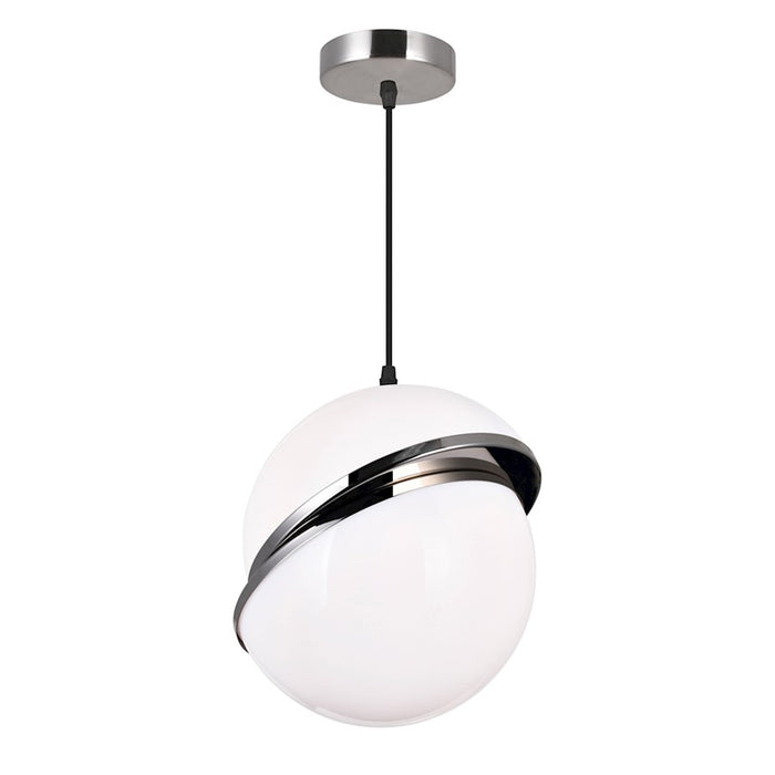 CWI Lighting Gemini 1 Light Pendant, Polished Nickel