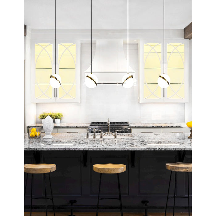 CWI Lighting Gemini 1 Light Pendant, Polished Nickel