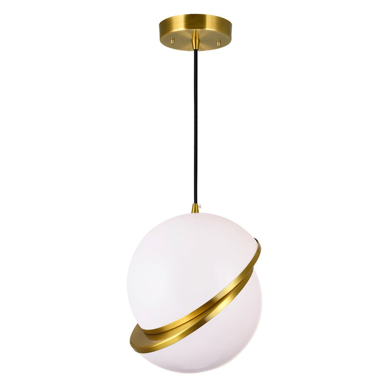 CWI Lighting Gemini 1 Light Pendant, Brass