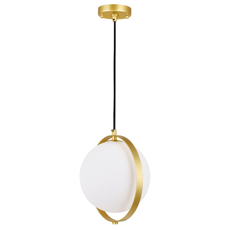 CWI Da Vinci 1 Light Mini Pendant, Medallion Gold/Frosted