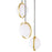 CWI Da Vinci 3 Light Pendant, Medallion Gold/Frosted