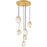 CWI Da Vinci 6 Light Pendant, Medallion Gold/Frosted
