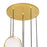 CWI Da Vinci 6 Light Pendant, Medallion Gold/Frosted