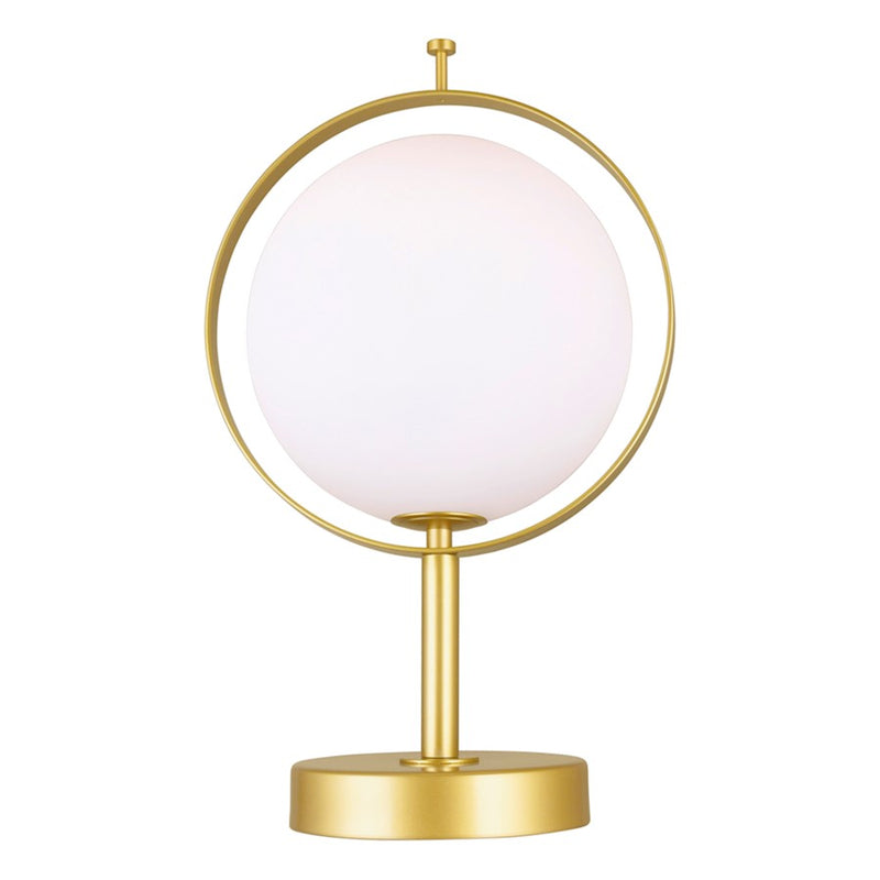 CWI Da Vinci 1 Light 10" Table Lamp, Medallion Gold/Frosted
