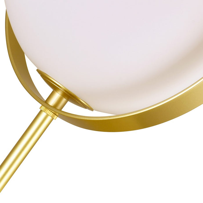 CWI Da Vinci 1 Light 10" Table Lamp, Medallion Gold/Frosted
