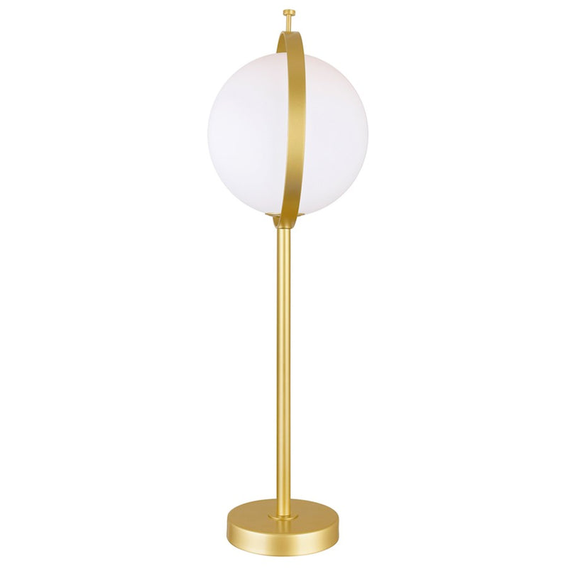 CWI Da Vinci 1 Light Table Lamp, Medallion Gold/Frosted
