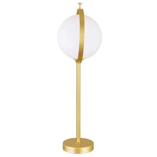 CWI Da Vinci 1 Light Table Lamp, Medallion Gold/Frosted