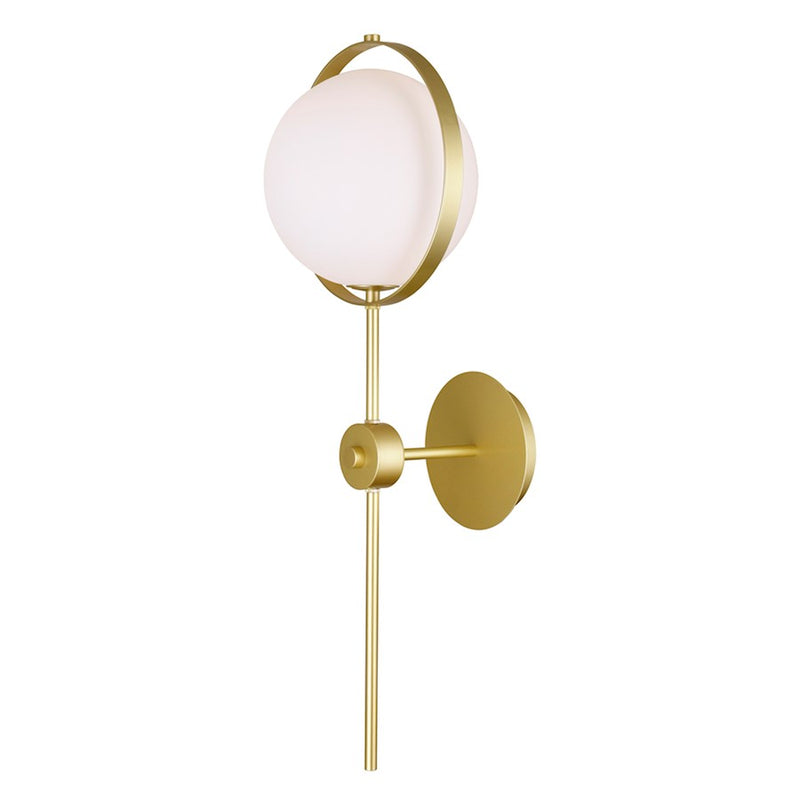 CWI Da Vinci 1 Light Wall Light, Medallion Gold/Frosted