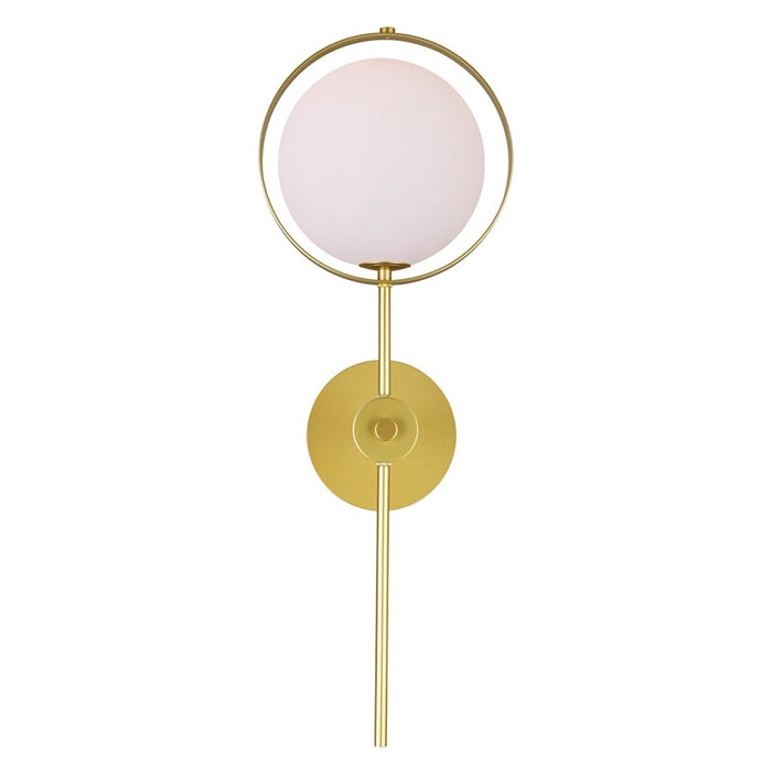 CWI Da Vinci 1 Light Wall Light, Medallion Gold/Frosted