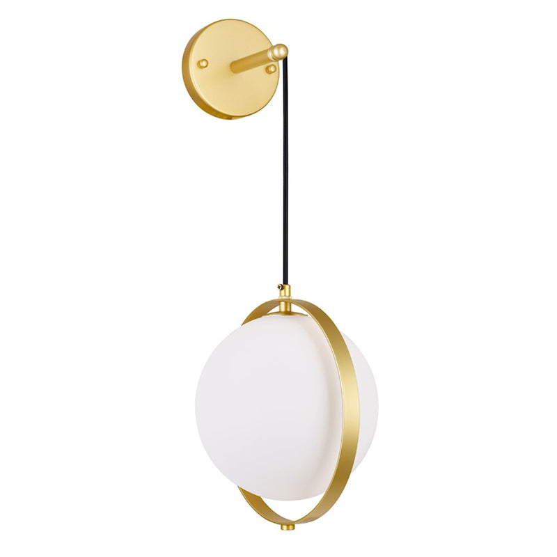 CWI Lighting Da Vinci 1 Light Wall Light, Medallion Gold/Frosted