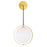 CWI Lighting Da Vinci 1 Light Wall Light, Medallion Gold/Frosted