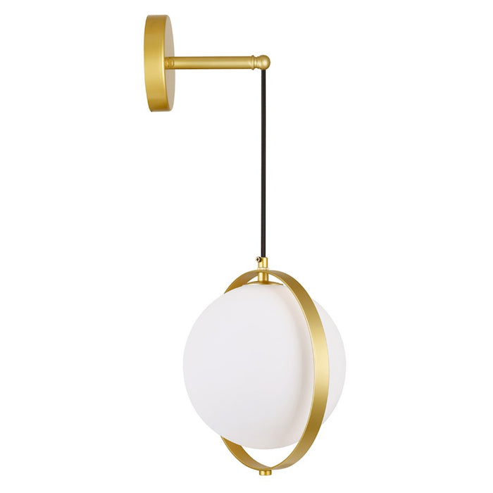 CWI Lighting Da Vinci 1 Light Wall Light, Medallion Gold/Frosted
