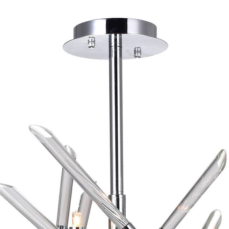 CWI Lighting Icicle 5 Light Mini Chandelier, Chrome/Clear