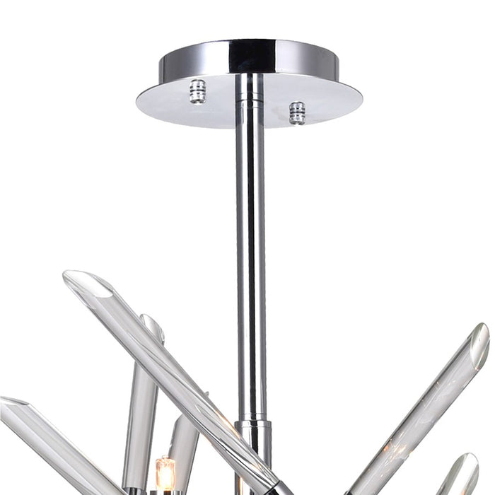 CWI Lighting Icicle 5 Light Mini Chandelier, Chrome/Clear