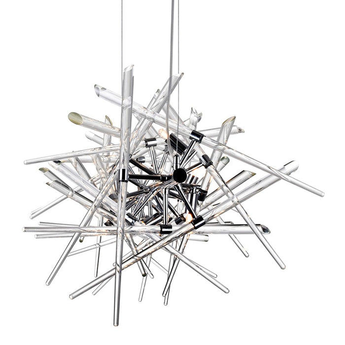 CWI Lighting Icicle 9 Light Chandelier, Chrome/Clear