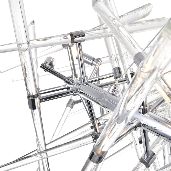 CWI Lighting Icicle 12 Light 42" Chandelier, Chrome/Clear