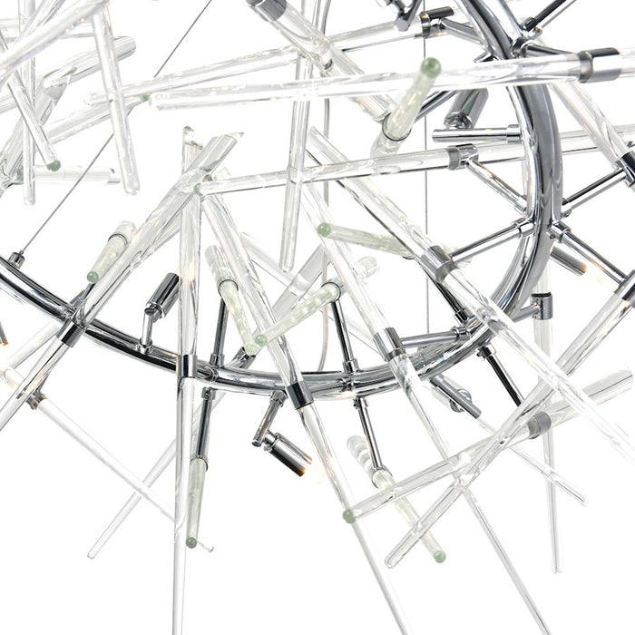 CWI Lighting Icicle 12 Light 42" Chandelier, Chrome/Clear