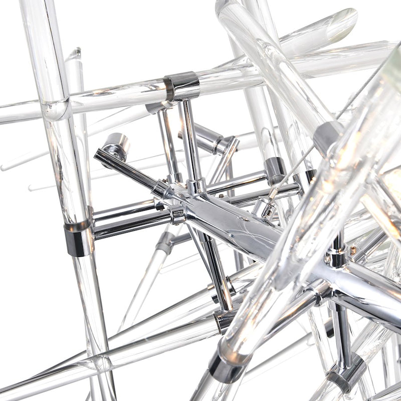 CWI Lighting Icicle 12 Light 43" Chandelier, Chrome/Clear