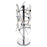 CWI Lighting Icicle 3 Light Table Lamp, Chrome/Clear
