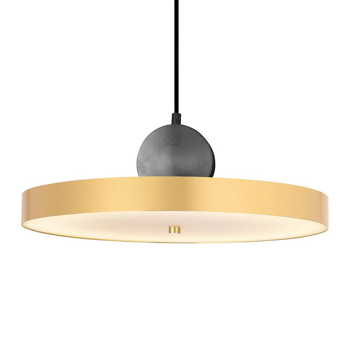 CWI Lighting Saleen Pendant, Sun Gold/Black