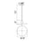 CWI Lighting Saleen Pendant, Sun Gold/Black