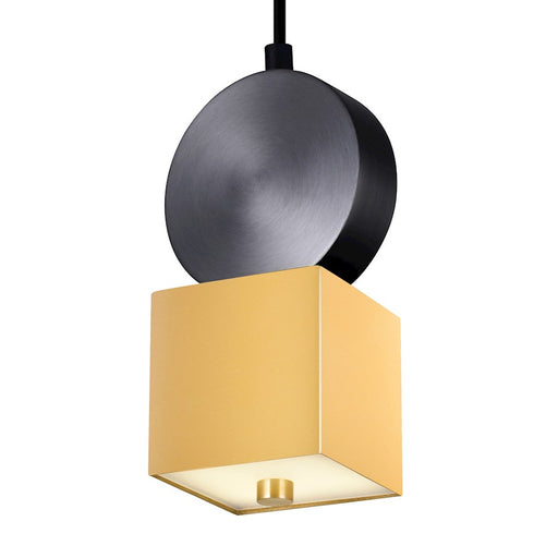 CWI Lighting Saleen 4" Mini Pendant, Sun Gold/Black