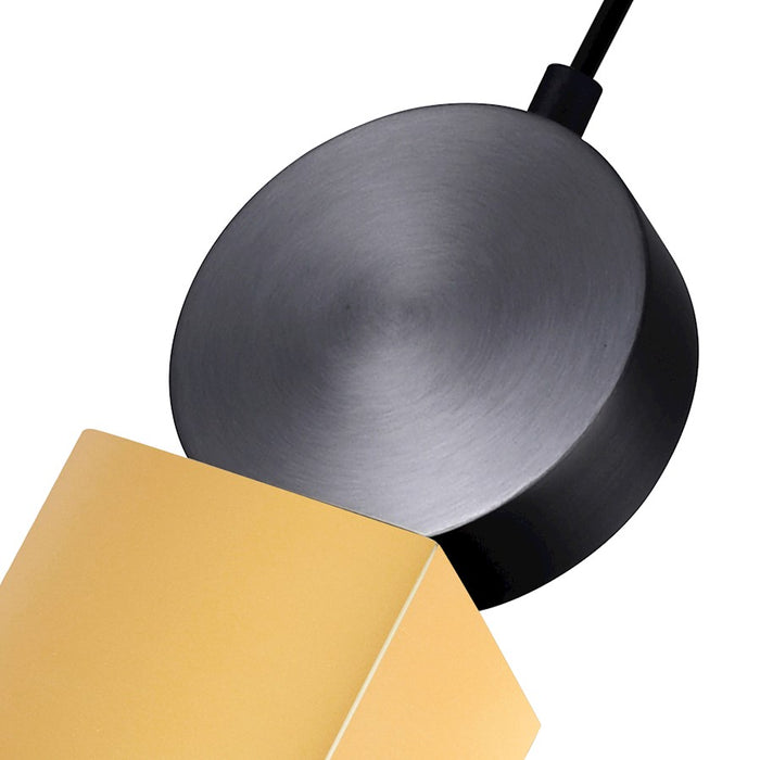 CWI Lighting Saleen 4" Mini Pendant, Sun Gold/Black