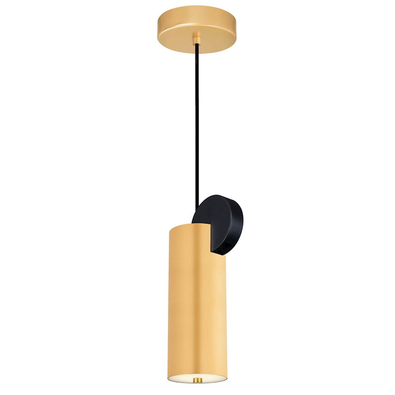 CWI Lighting Saleen 6" Mini Pendant, Sun Gold/Black