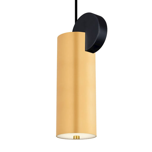 CWI Lighting Saleen 6" Mini Pendant, Sun Gold/Black