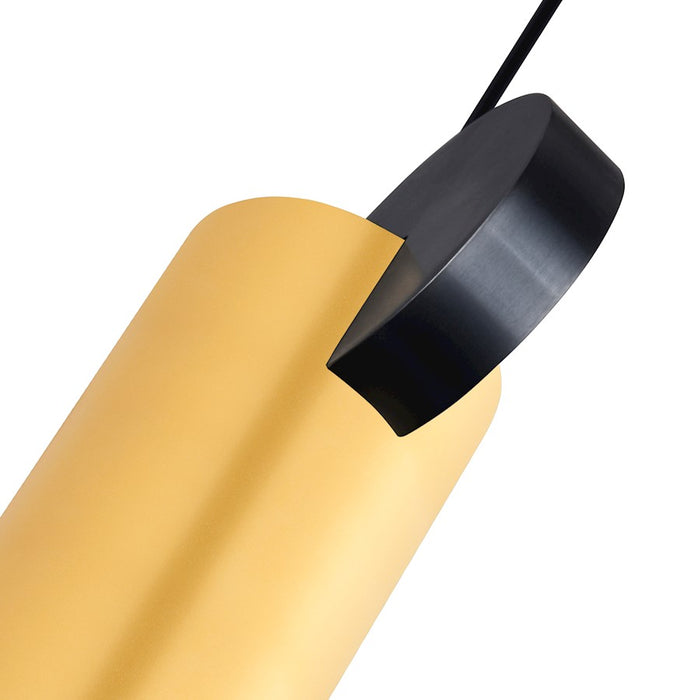 CWI Lighting Saleen 6" Mini Pendant, Sun Gold/Black