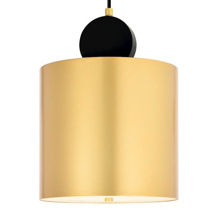CWI Lighting Saleen 9" Mini Pendant, Sun Gold/Black
