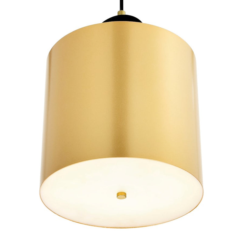 CWI Lighting Saleen 9" Mini Pendant, Sun Gold/Black