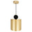CWI Lighting Saleen 9" Mini Pendant, Sun Gold/Black