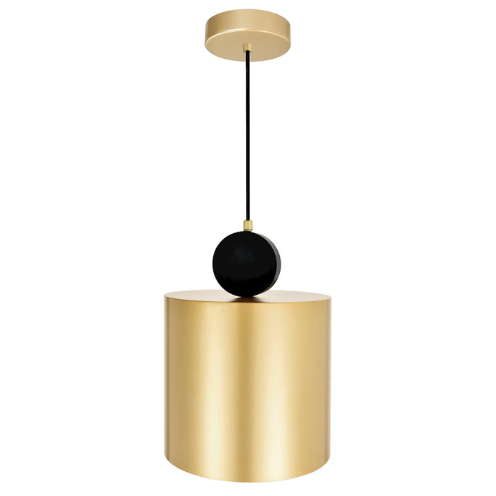 CWI Lighting Saleen 9" Mini Pendant, Sun Gold/Black