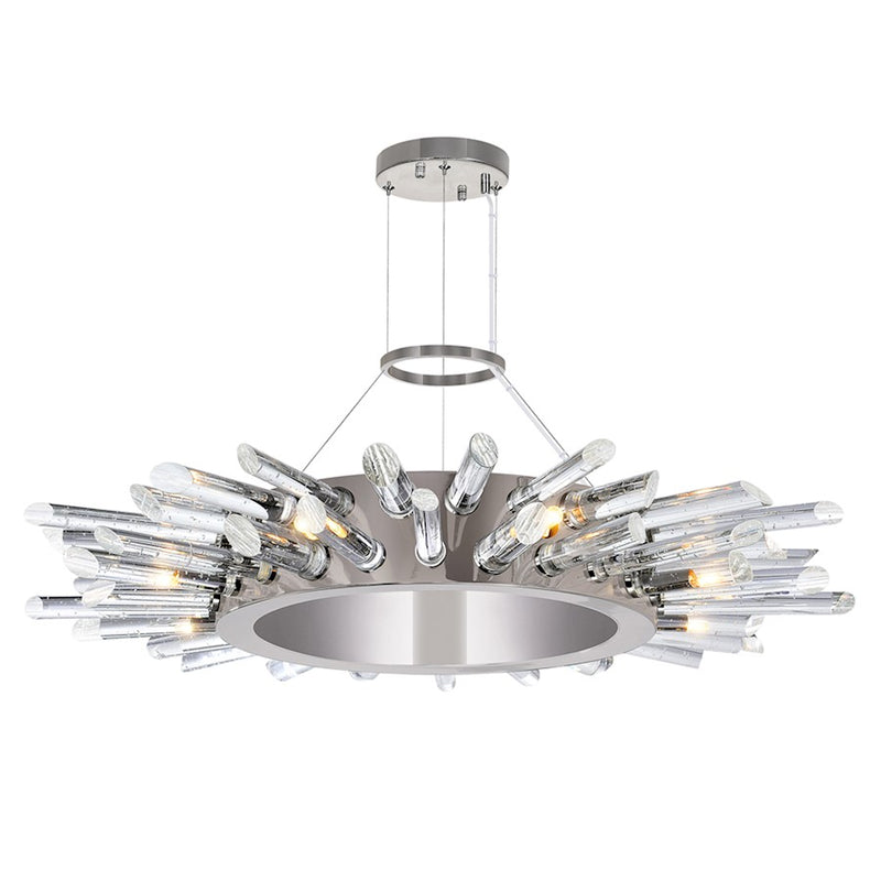CWI Lighting Thorns 8 Light Chandelier, Polished Nickel
