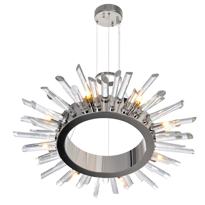 CWI Lighting Thorns 8 Light Chandelier, Polished Nickel