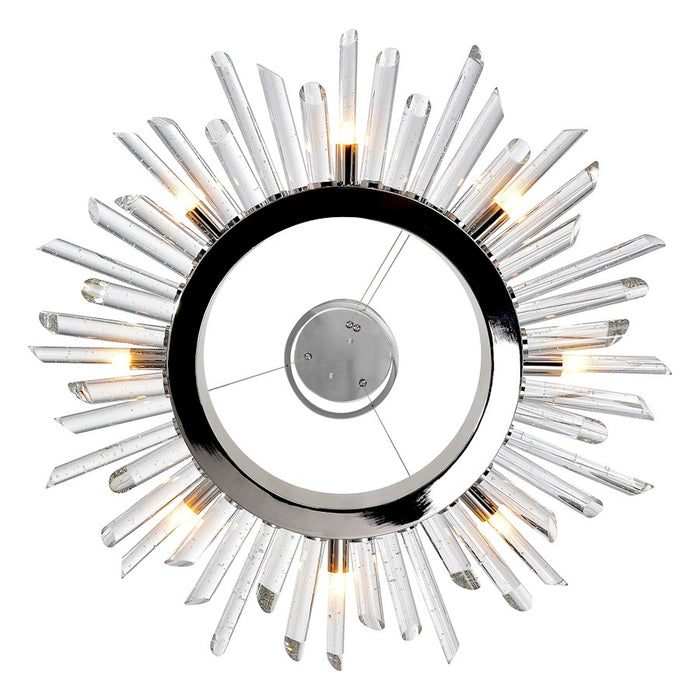 CWI Lighting Thorns 8 Light Chandelier, Polished Nickel
