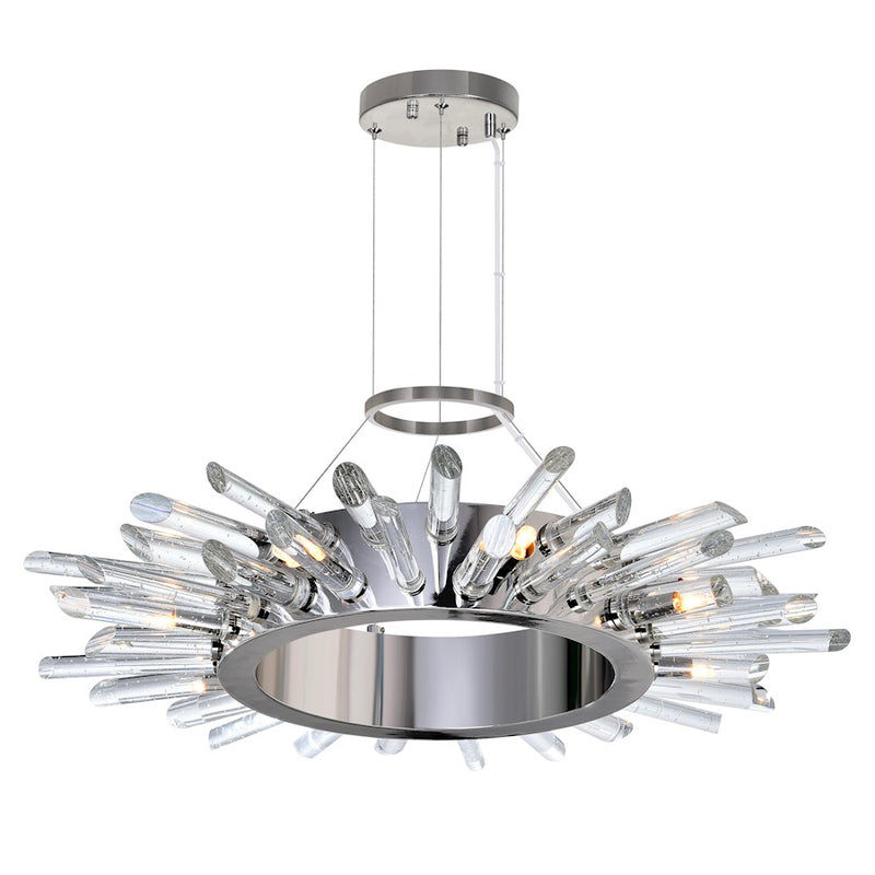 CWI Lighting Thorns 8 Light Chandelier, Polished Nickel