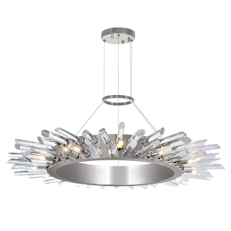CWI Lighting Thorns 12 Light Chandelier, Polished Nickel