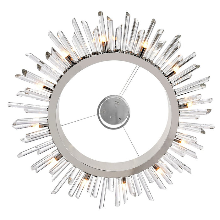 CWI Lighting Thorns 12 Light Chandelier, Polished Nickel