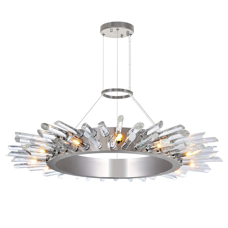CWI Lighting Thorns 12 Light Chandelier, Polished Nickel