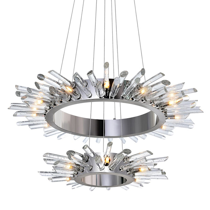 CWI Lighting Thorns 18 Light Chandelier, Polished Nickel