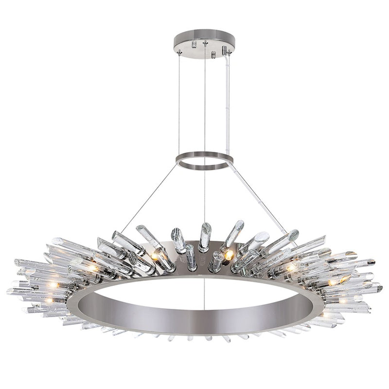 CWI Lighting Thorns 15 Light Chandelier, Polished Nickel