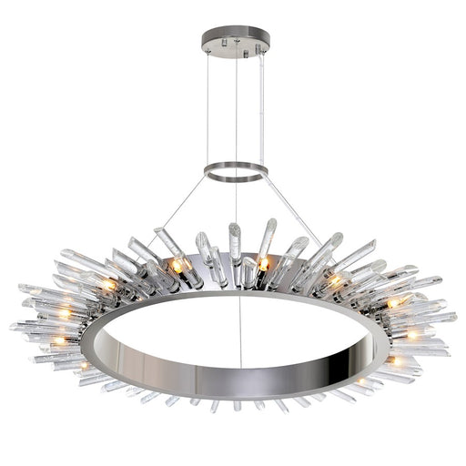 CWI Lighting Thorns 15 Light Chandelier, Polished Nickel