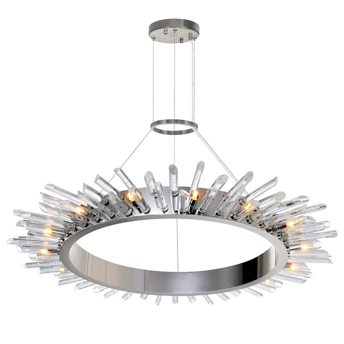 CWI Lighting Thorns 15 Light Chandelier, Polished Nickel