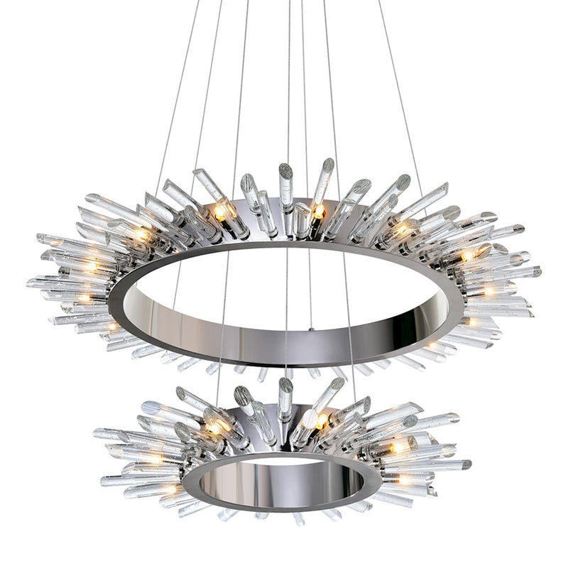 CWI Lighting Thorns 23 Light Chandelier, Polished Nickel