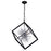 CWI Lighting Starburst 6 Light Down Chandelier, Chrome/Black